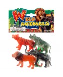 TOY WILD ANIMAL 4PC W/ PLATFORM